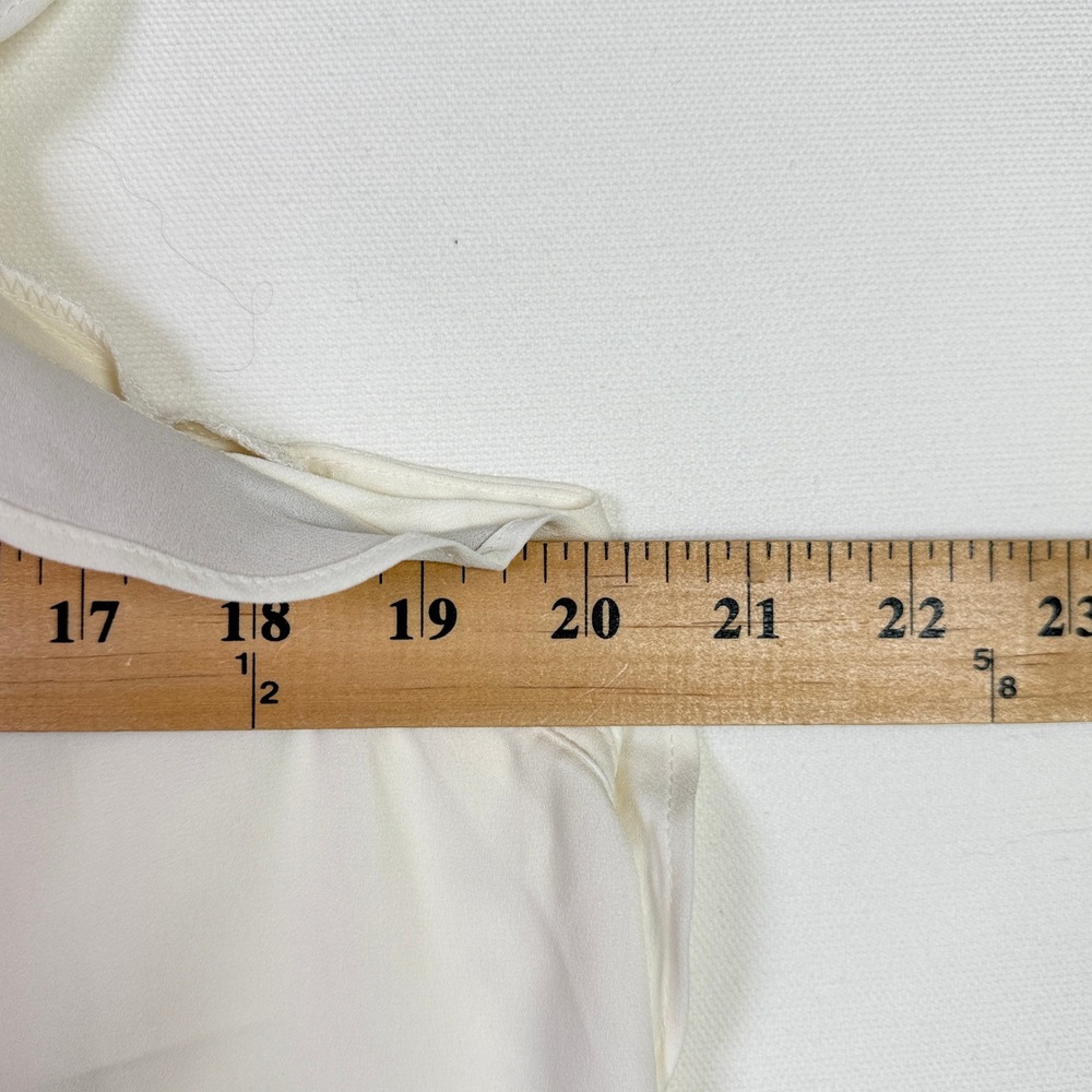 EXPRESS Ivory Lace Inset Ruffle Sleeve Blouse Medium‎ - Picture 5 of 6